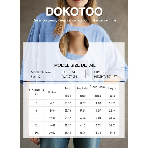 🆕 Women Black Dolman Sleeve Tops Loose Oversized Crewneck Flowy T Shirts Basic - Picture 5 of 5